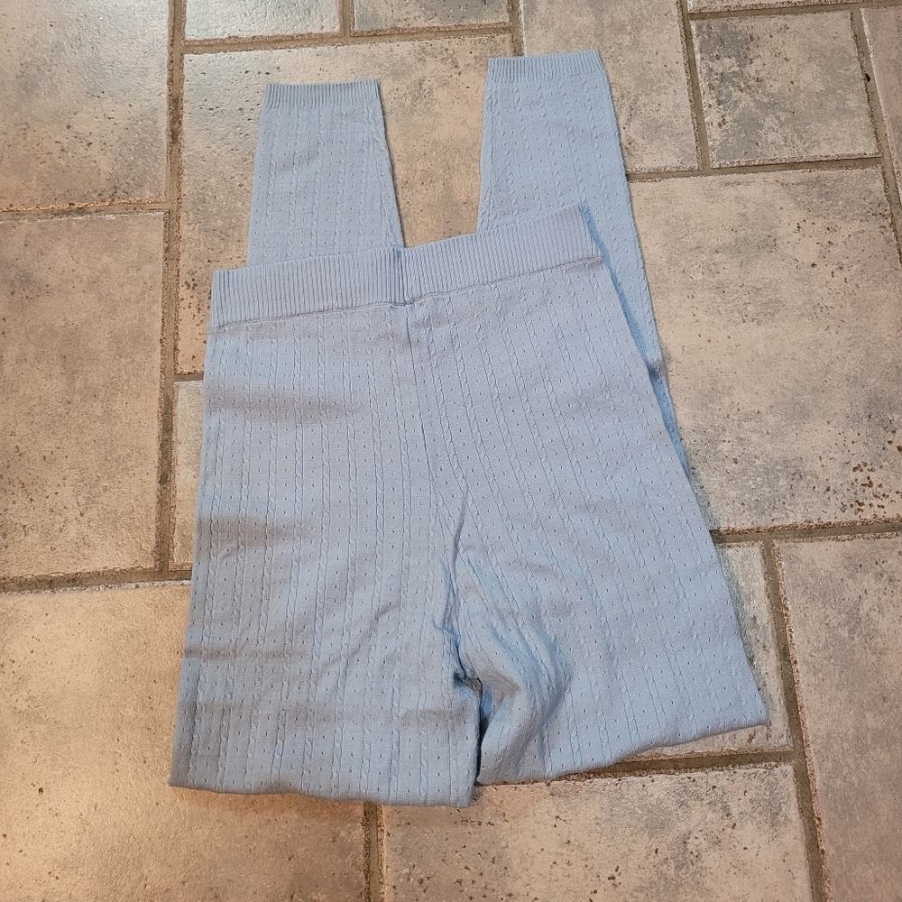 NWT Free People Intimately Morning Light Set Baby Blue Ribbed Knit M - Picture 11 of 14